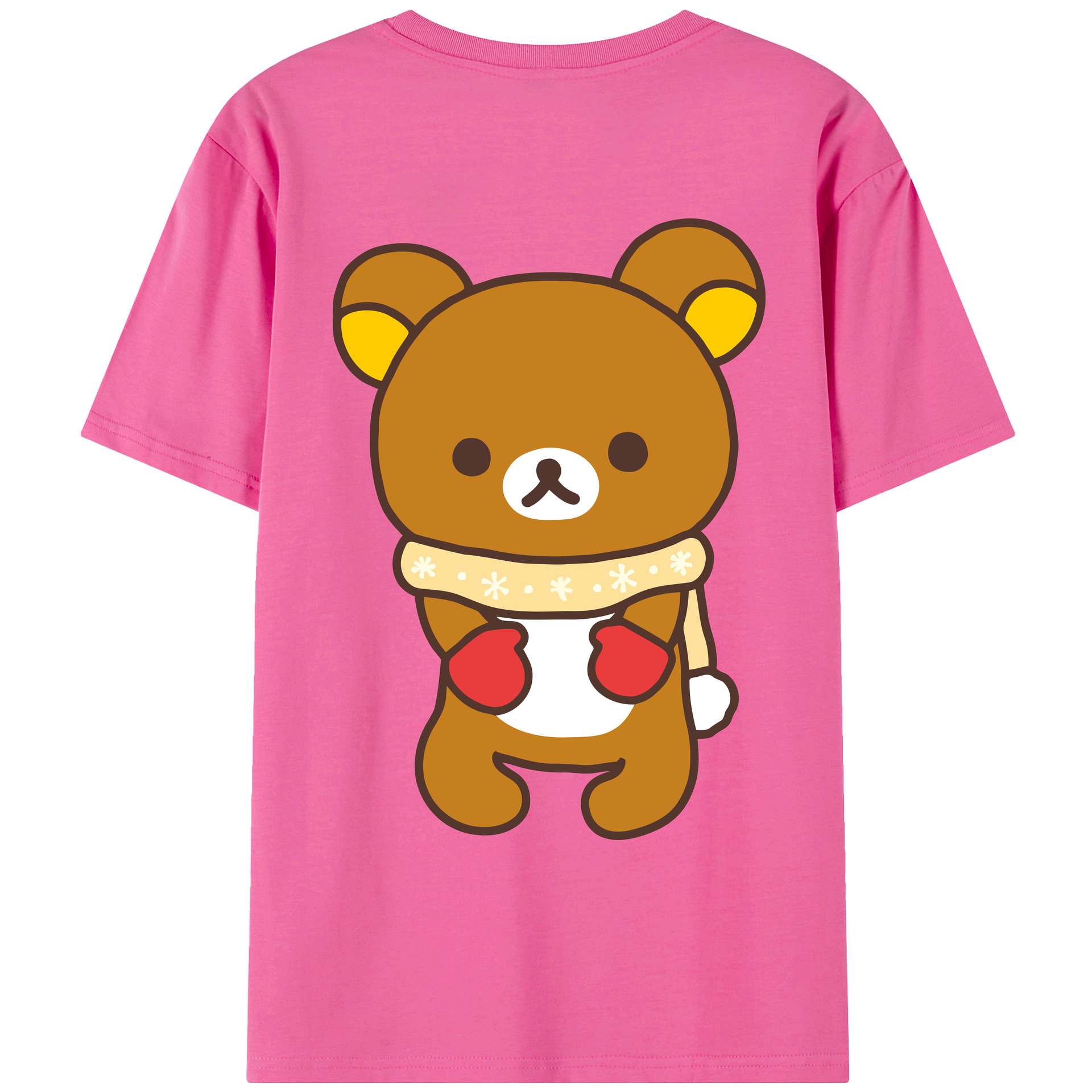 （画像用） リラックマ リラックマ キイロイトリ Rilakkuma Korilakkuma Kiiroitori レディース半袖Tシャツ(バックプリント)